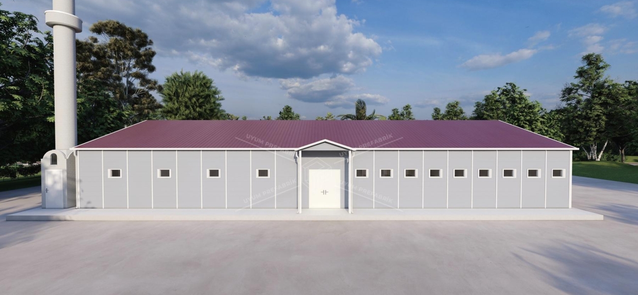 290m² Tek Katlı Prefabrik Mescit Binası 