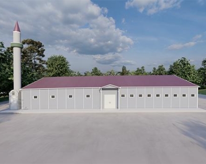 290m² Tek Katlı Prefabrik Mescit Binası 