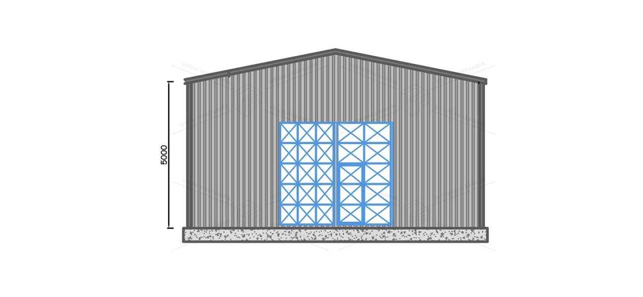 300m² Çelik Hangar Binası 