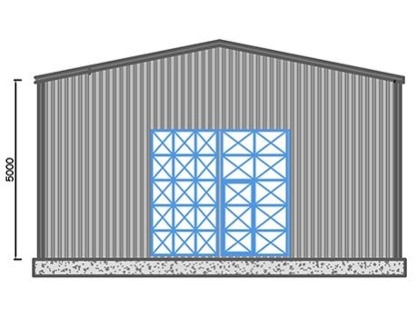 300m² Çelik Hangar Binası 