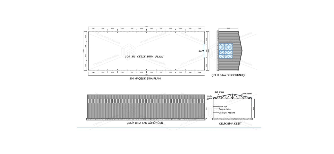 300m² Steel Hangar Building