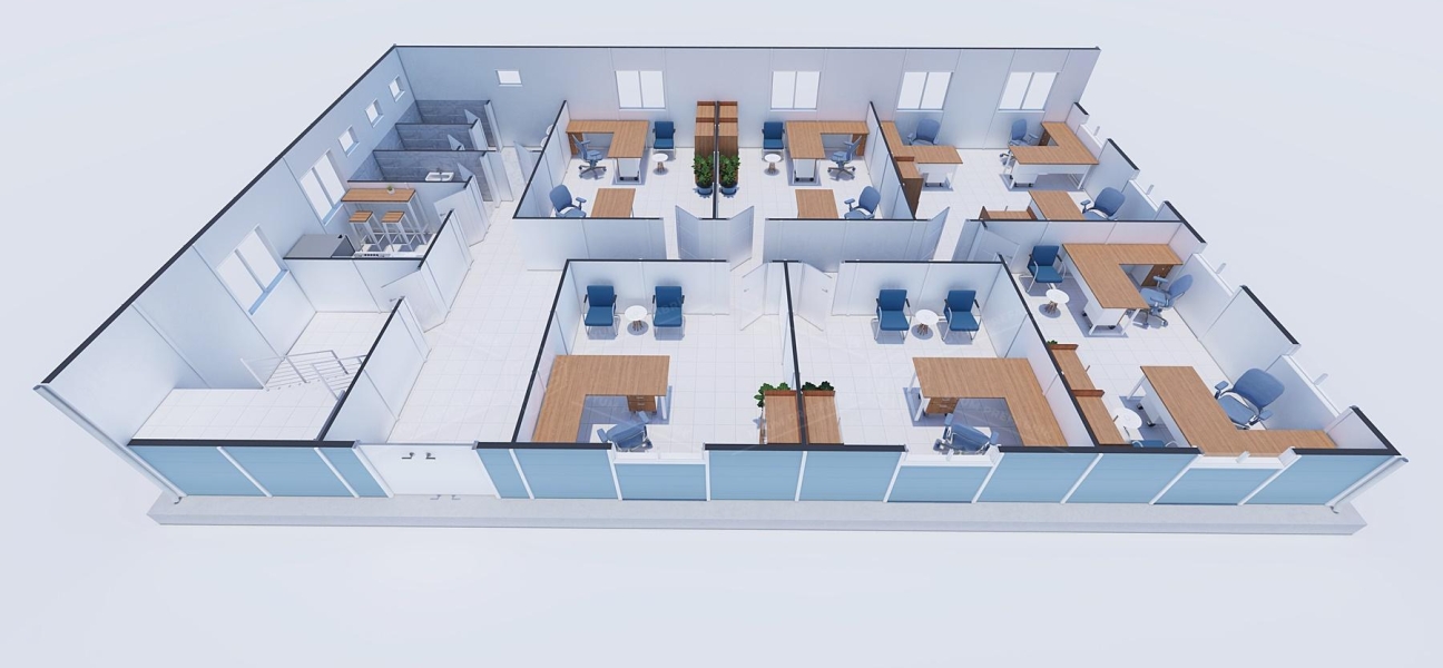 334m² Prefabrik Ofis Binası