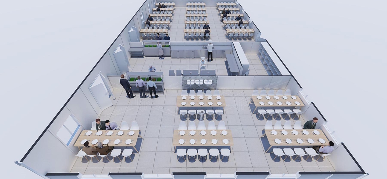 337m² Prefabrik Yemekhane Binası