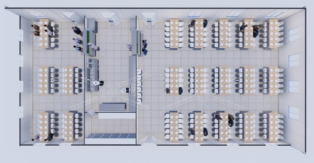 337m² Prefabrik Yemekhane Binası