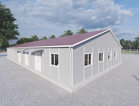 337m² Prefabrik Yemekhane Binası