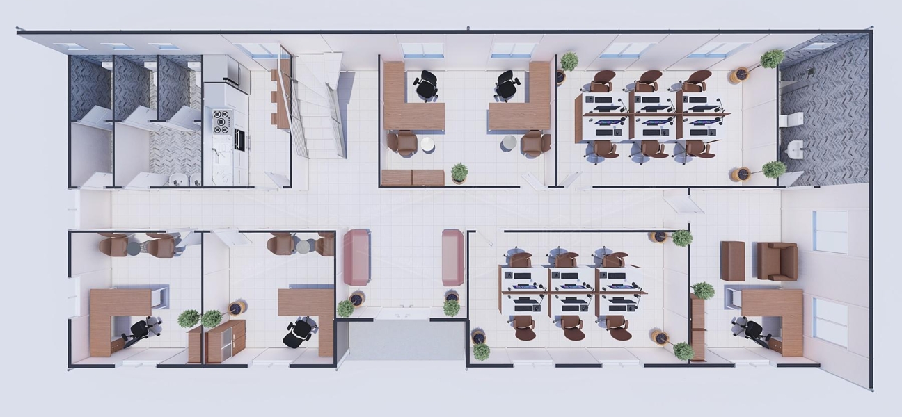 385m² Prefabrik Ofis Binası
