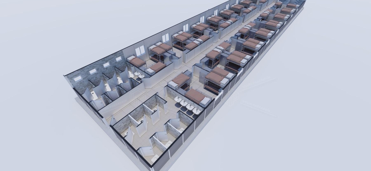 387m² Prefabricated Dormitory Building