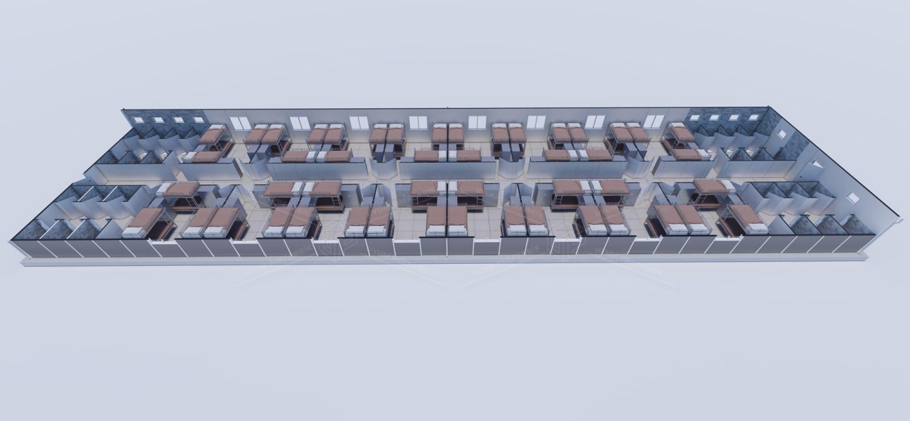 387m² Prefabricated Dormitory Building