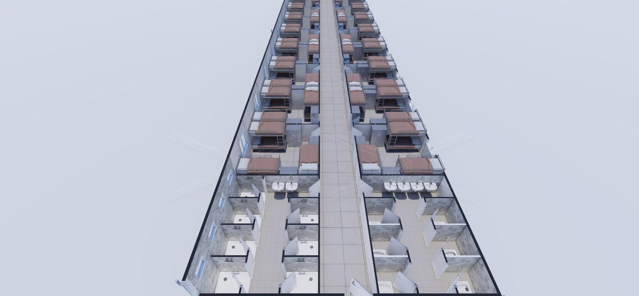 387m² Prefabrik Yatakhane Binası