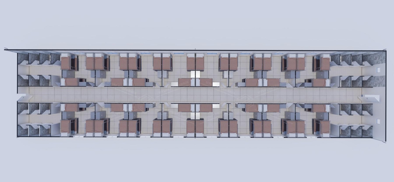 387m² Prefabrik Yatakhane Binası