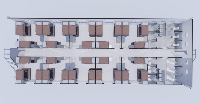 430m² (215+215) Prefabricated Dormitory Building