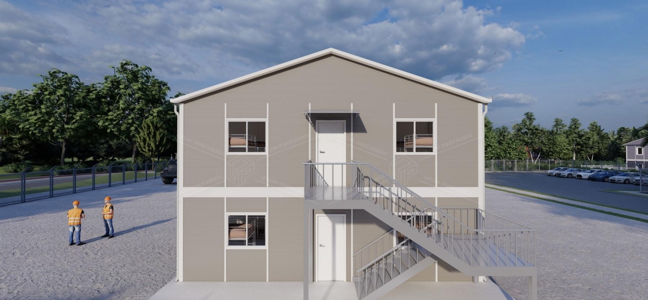 430m² (215+215) Prefabrik Yatakhane Binası 