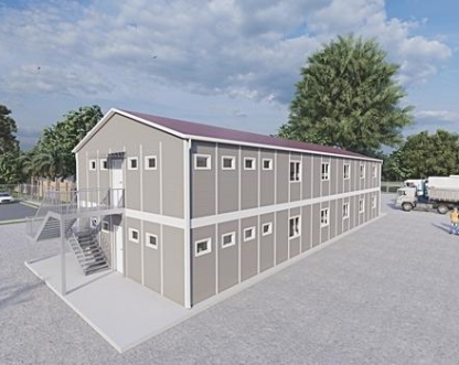 430m² (215+215) Prefabrik Yatakhane Binası 