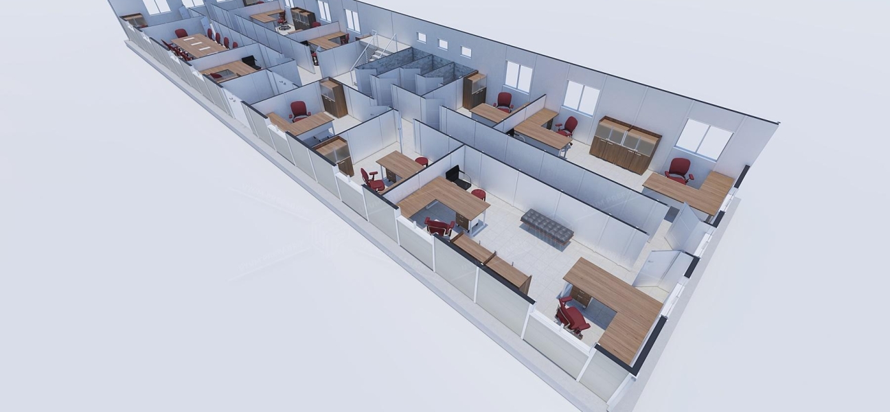 440m² Prefabrik Ofis Binası