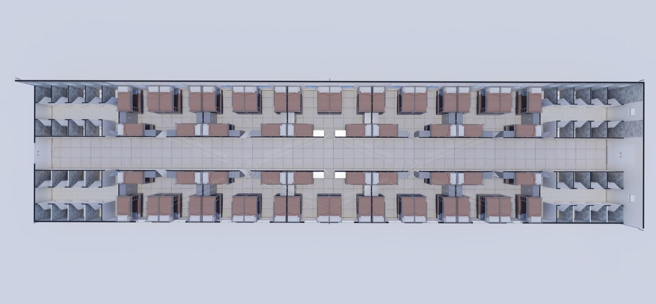450m² Prefabricated Dormitory Building