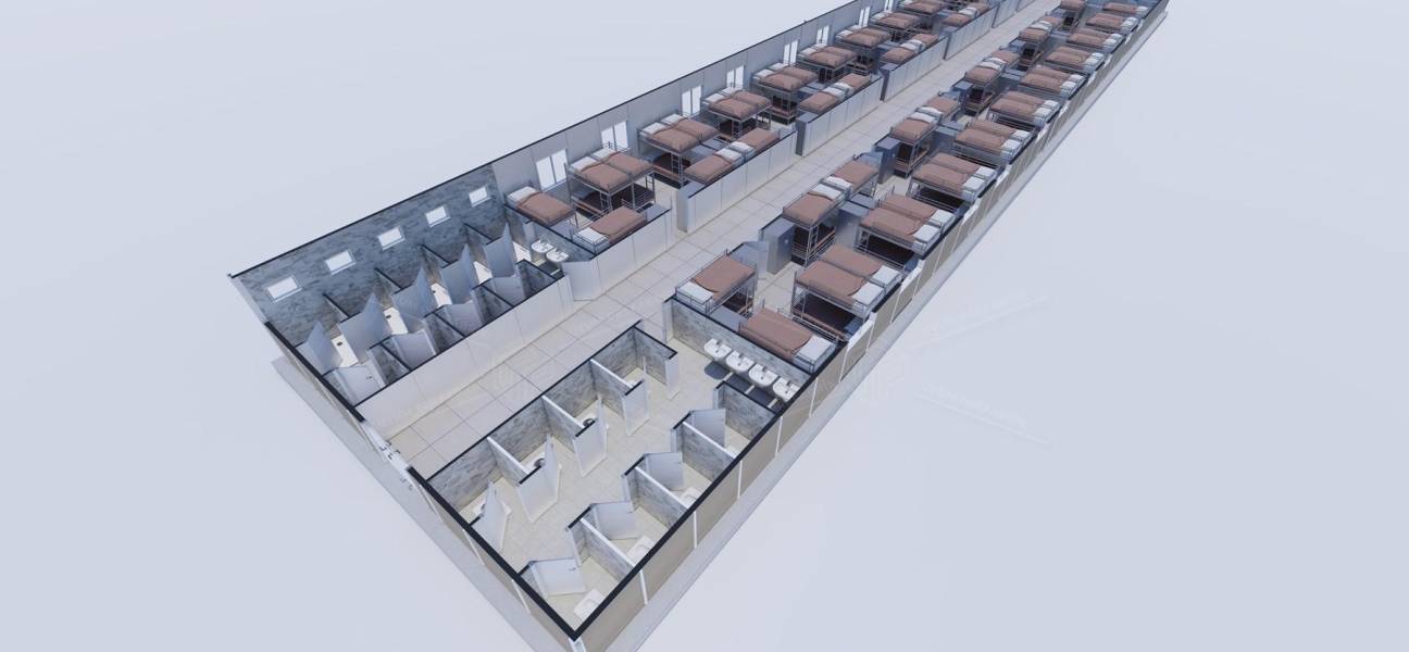 450m² Prefabrik Yatakhane Binası