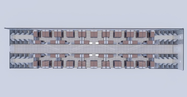 450m² Prefabrik Yatakhane Binası