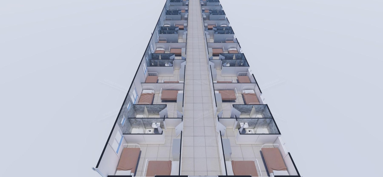 464m² Prefabricated Dormitory Building