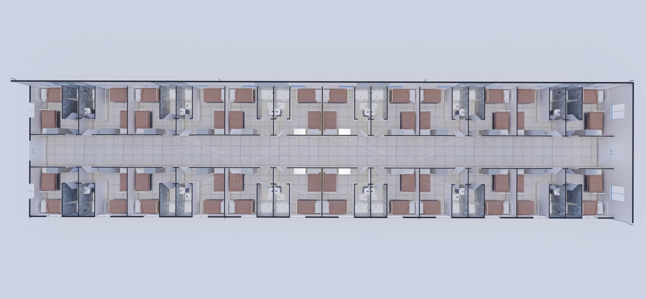 464m² Prefabricated Dormitory Building