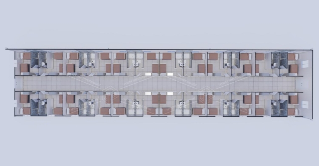 464m² Prefabrik Yatakhane Binası