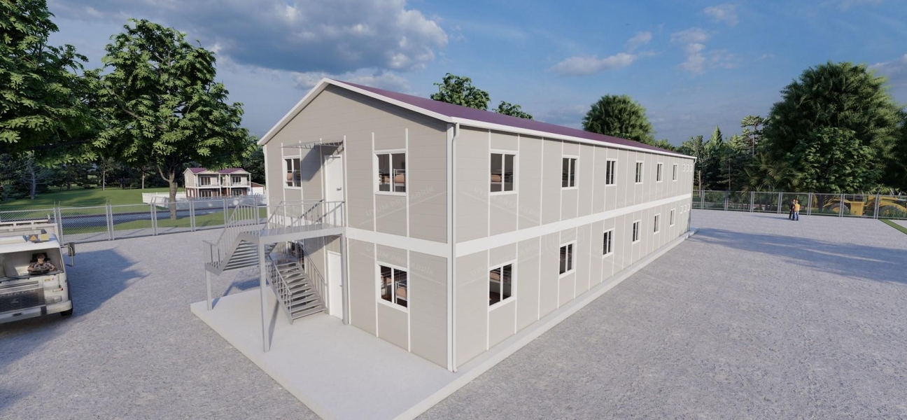 475m² (237,5+237,5) Prefabricated Dormitory Building