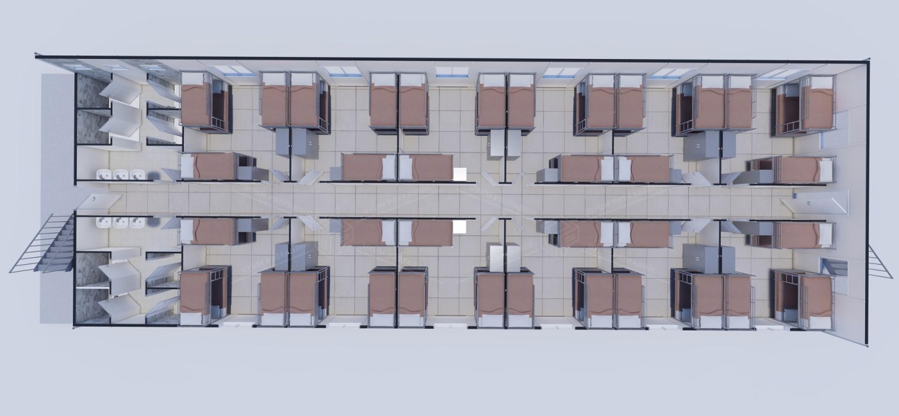 475m² (237,5+237,5) Yatakhane Binası