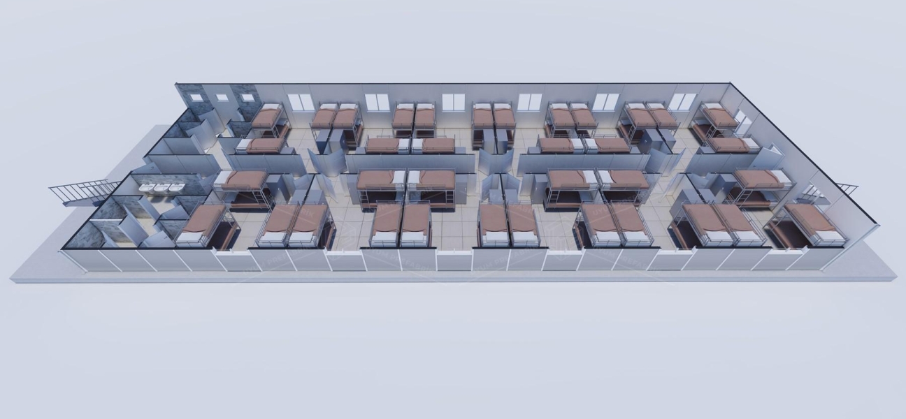 475m² (237,5+237,5) Yatakhane Binası