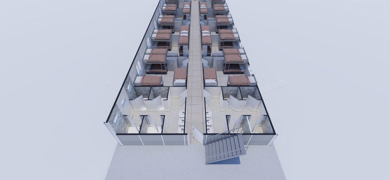 475m² (237,5+237,5) Yatakhane Binası