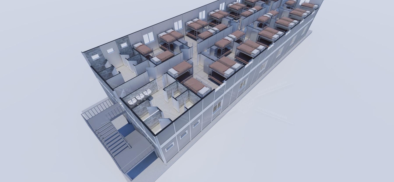 475m² (237,5+237,5) Yatakhane Binası