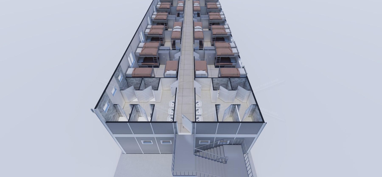 475m² (237,5+237,5) Yatakhane Binası