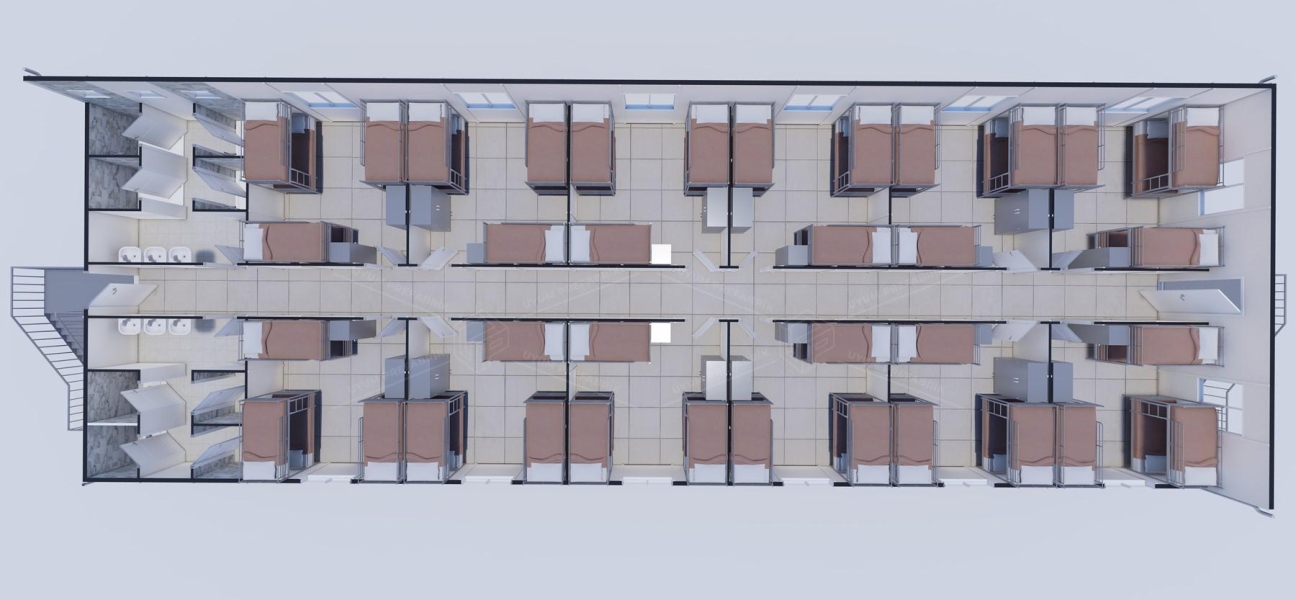 475m² (237,5+237,5) Yatakhane Binası