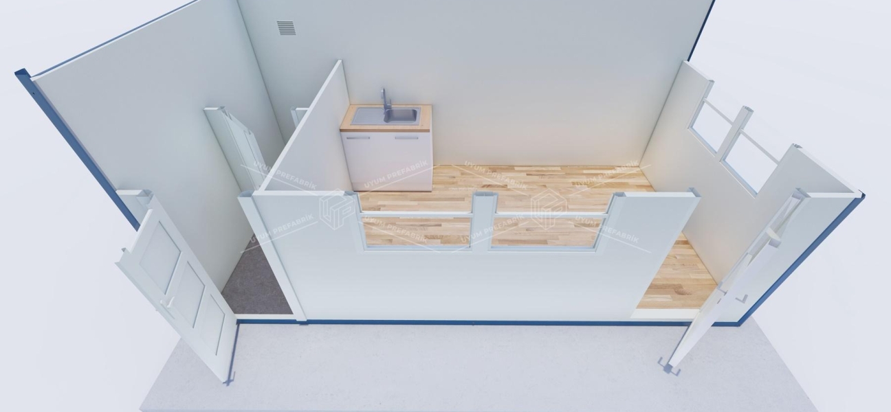 500 x 300 Sandviç Panel Kabin WC+Evye