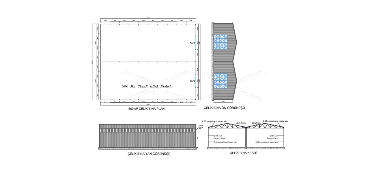 500m² Steel Hangar Building