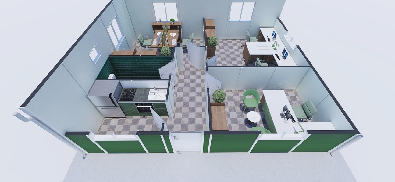 50m² Prefabricated Office Building