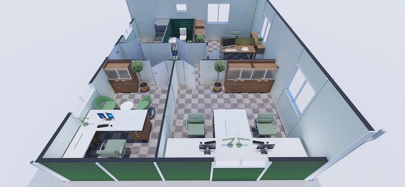 50m² Prefabricated Office Building