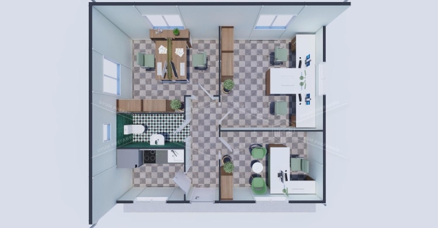 50m² Prefabrik Ofis Binası