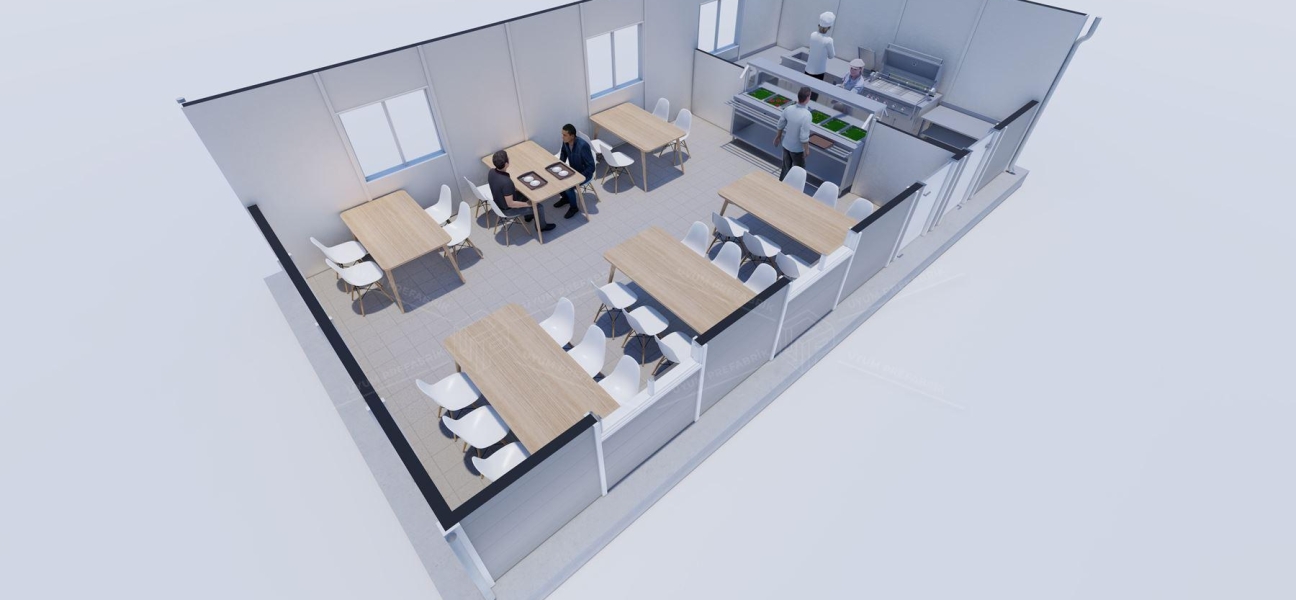 53m² Prefabricated Dining Hall Building