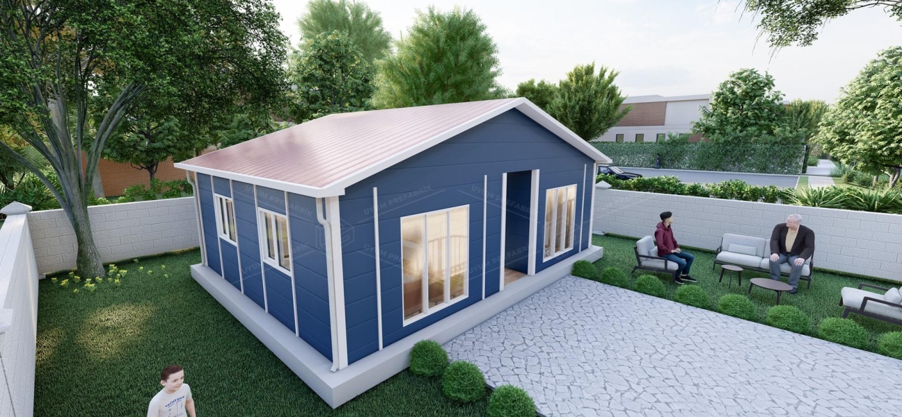 53m² Single-Storey Prefabricated House (1.5m² Veranda)