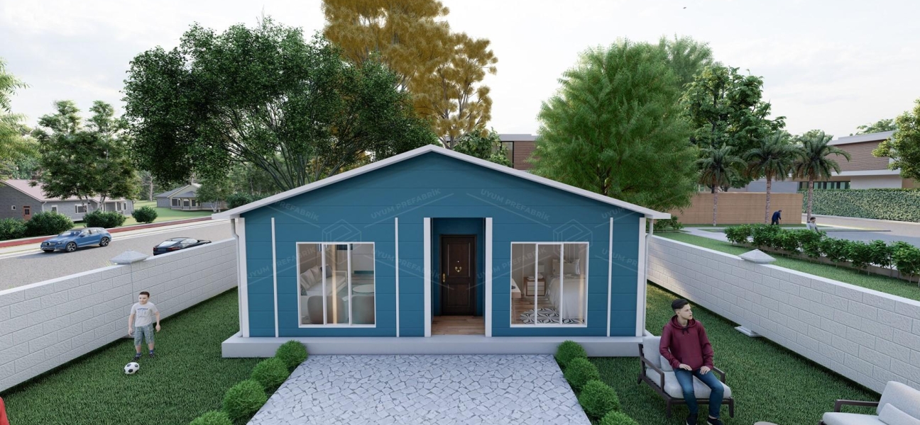 53m² Single-Storey Prefabricated House (1.5m² Veranda)