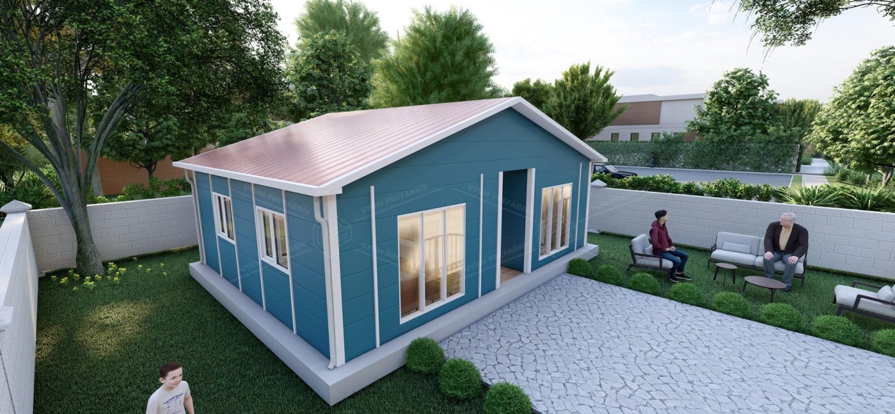 53m² Single-Storey Prefabricated House (1.5m² Veranda)