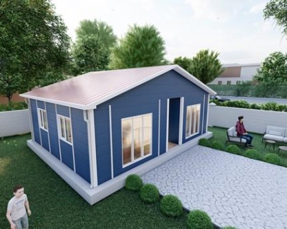 53m² Tek Katlı Prefabrik Konut (1,5m² Veranda)