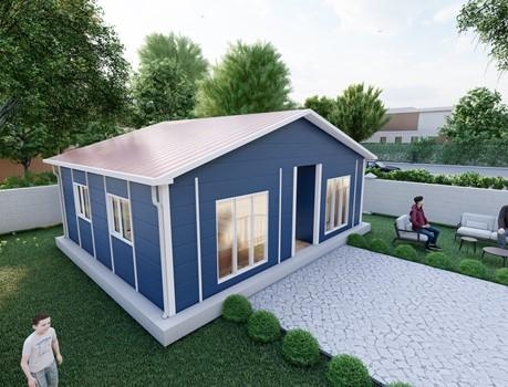 53m² Tek Katlı Prefabrik Konut (1,5m² Veranda)