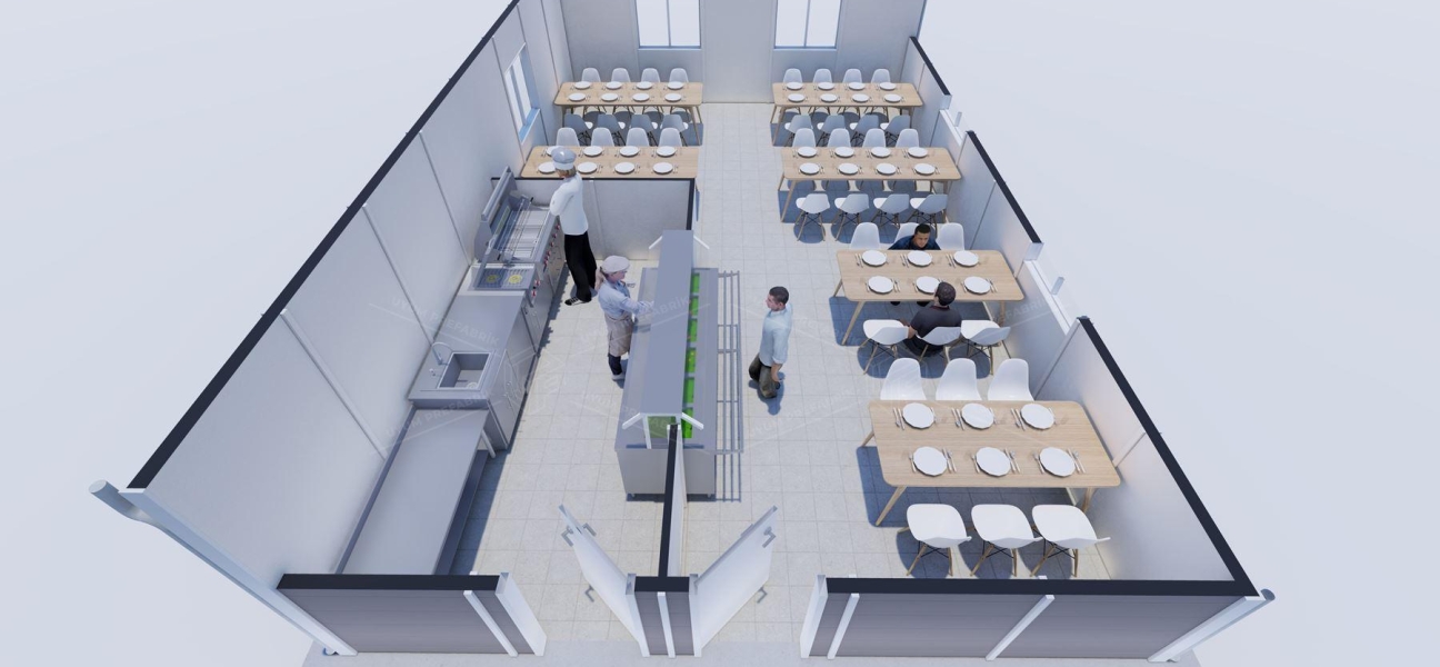 65m² Prefabricated Dining Hall Building