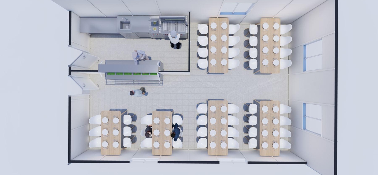 65m² Prefabrik Yemekhane Binası