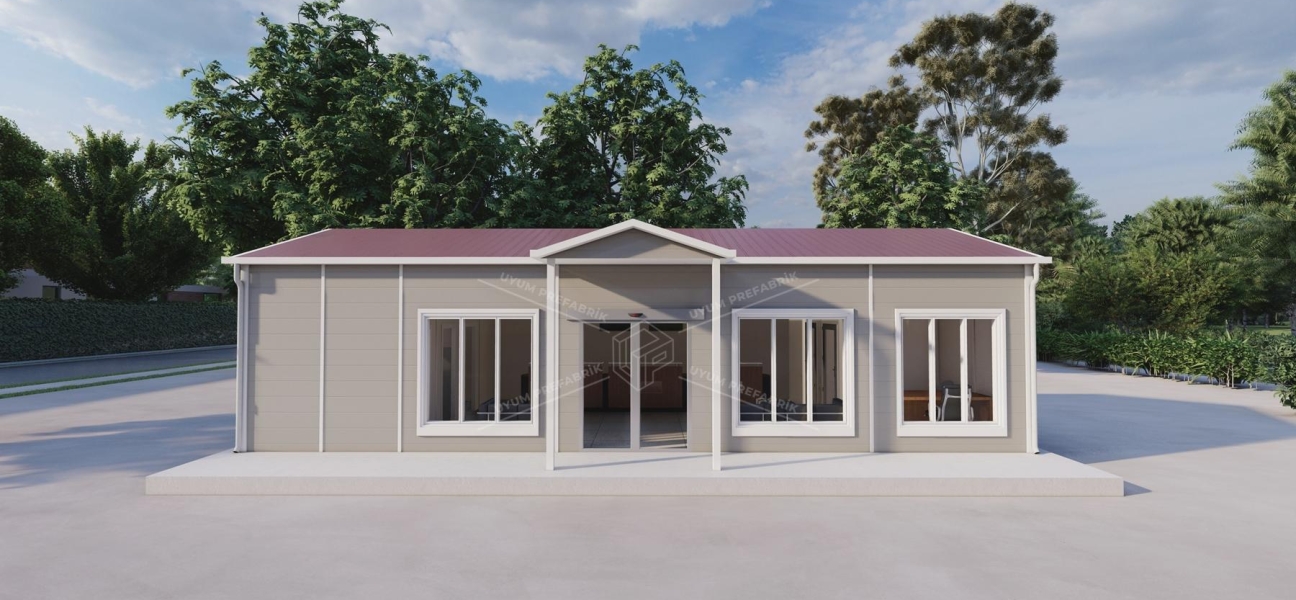66m² Tek Katlı Prefabrik Banka Binası 