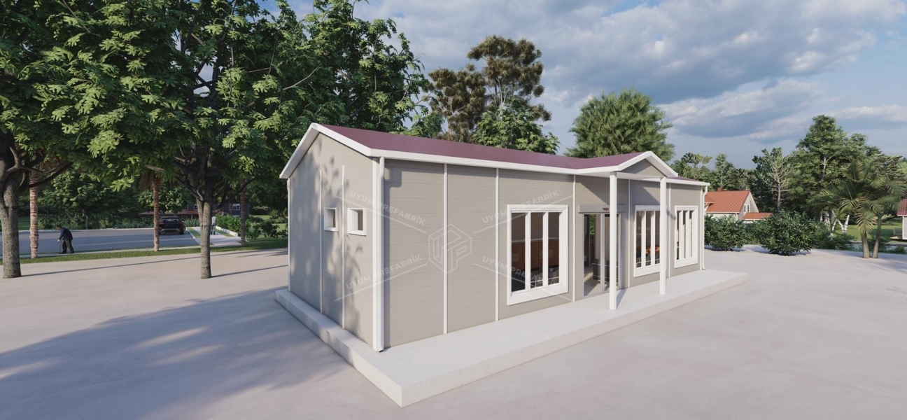 66m² Tek Katlı Prefabrik Banka Binası 
