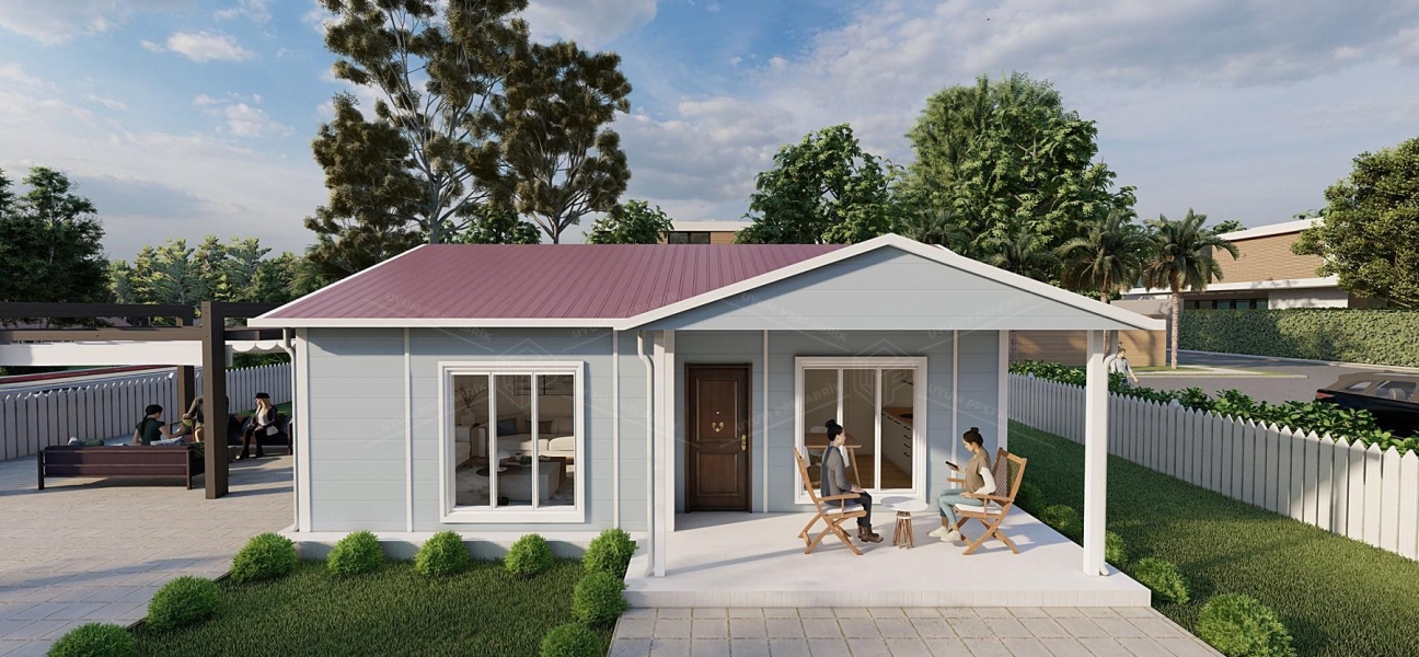 74m² Uzungöl Tek Katlı Prefabrik Ev 