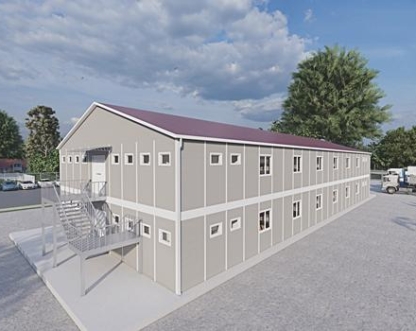 770m² (385+385) Prefabrik Yatakhane Binası