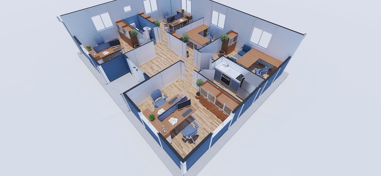 78m² Prefabrik Ofis Binası