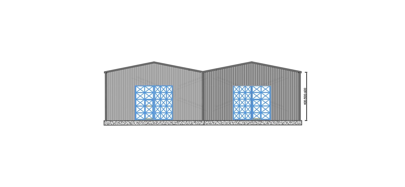 800m² Steel Hangar Building